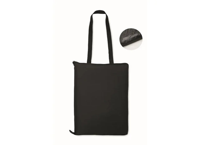 Outdoor Picknick-Decke PACAM - wasserfest, tragbar, schwarz TK Gruppe® Grosshandel 