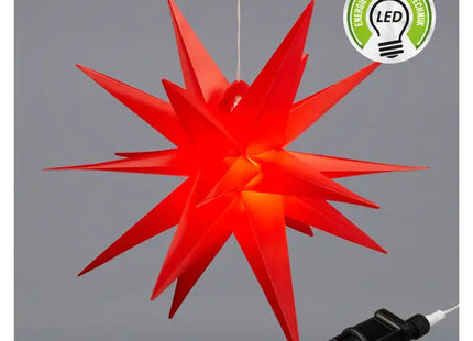 Outdoor-fähiger Falt-LED-Stern, SMD, Karminrot, Groß, Ca. 60cmD - Leuchtende Festliche Dekoration TK Gruppe® Grosshandel 