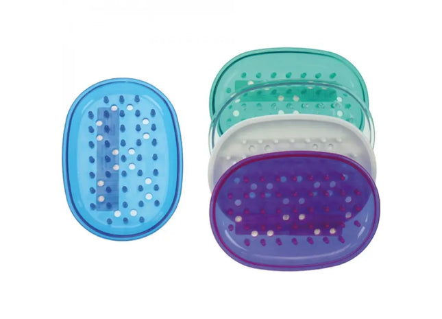 Oval Rubber Soap Tray, 12x8cm - Durable Soap Holder for Bathroom Sink Organization TK Gruppe® Grosshandel 