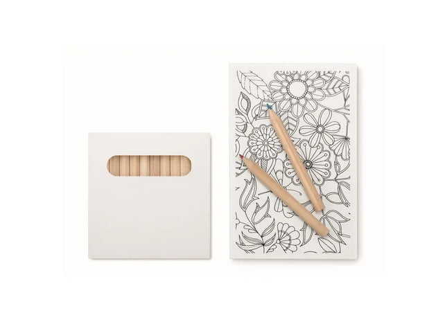 PAINT&RELAX Buntstifte-Malset in Weiß - Entspannen & Kreativ sein TK Gruppe® Grosshandel 