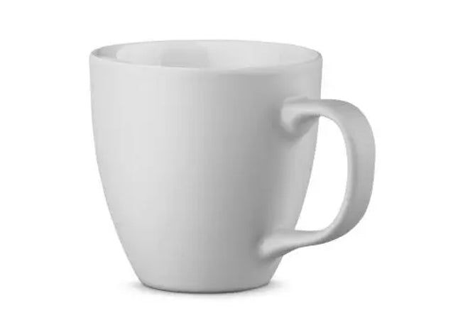 PANTHONY MAT Becher 450 ml - Weiß, Stilvoller & Robuster Keramikbecher für Kaffee & Tee TK Gruppe® Grosshandel 