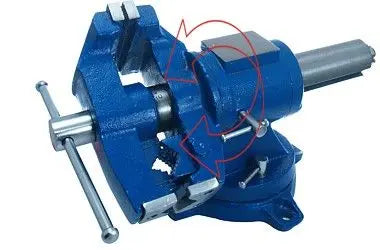 PARALLEL SCHRAUBSTOCK DREHB.: Schwerlast Drehbarer Parallel Schraubstock | Profi Drehabklemme | Präzise Werkbank-Zwinge für Holzarbeiten TK Gruppe® Grosshandel 