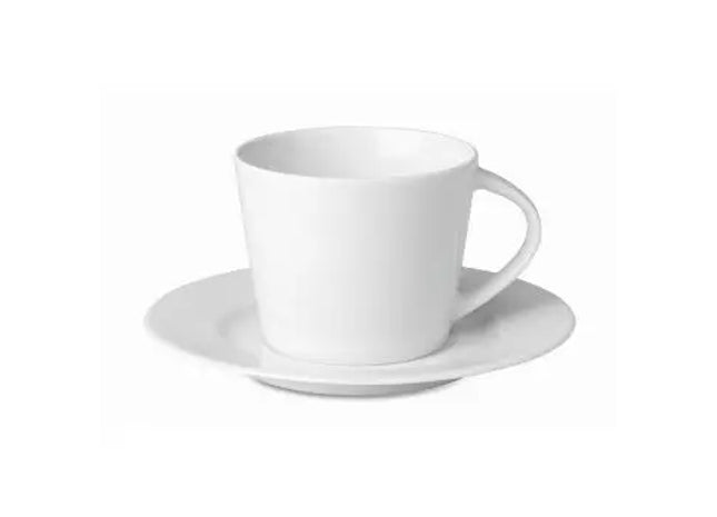 PARIS Cappuccino-Set, Tasse und Untertasse, 250 ml - Elegantes Weiß TK Gruppe® Grosshandel 