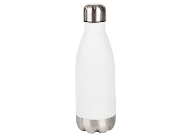 PARKY Wasserflasche in Silber und Weiß - Stilvoll & Praktisch für Unterwegs TK Gruppe® Grosshandel 