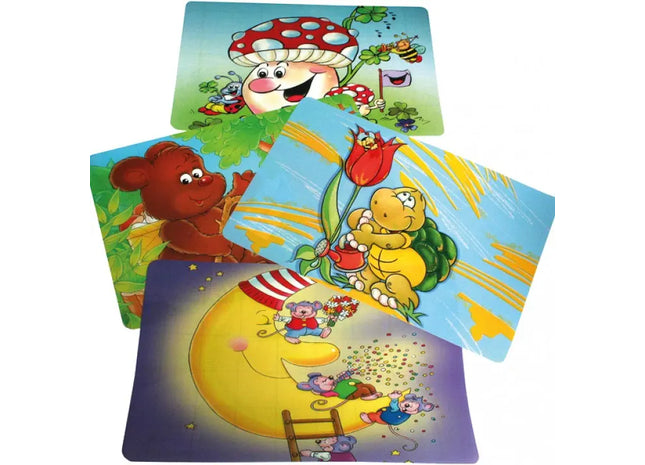PE Platzset mit Kindermotiven, 43x28cm, 4 verschiedene - Lustige Unterlage für Kinder beim Essen TK Gruppe® Grosshandel 