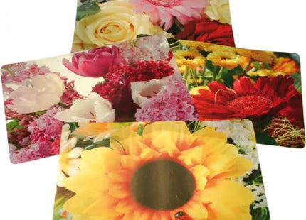 PE Tischsets mit Blumenmotiven, 43x28cm, 4er-Set, Verschiedene Designs - Stilvolle Tischdekoration TK Gruppe® Grosshandel 