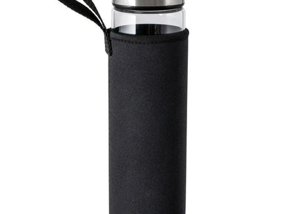 PEARLAND Elegante Glasflasche, 500ml, Silber-Transparent TK Gruppe® Grosshandel 