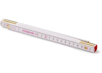 PERFECT 5 Holz-Zollstock mit Stahlfedern - 1m - weiß Präzise, robust und langlebig TK Gruppe® Grosshandel 