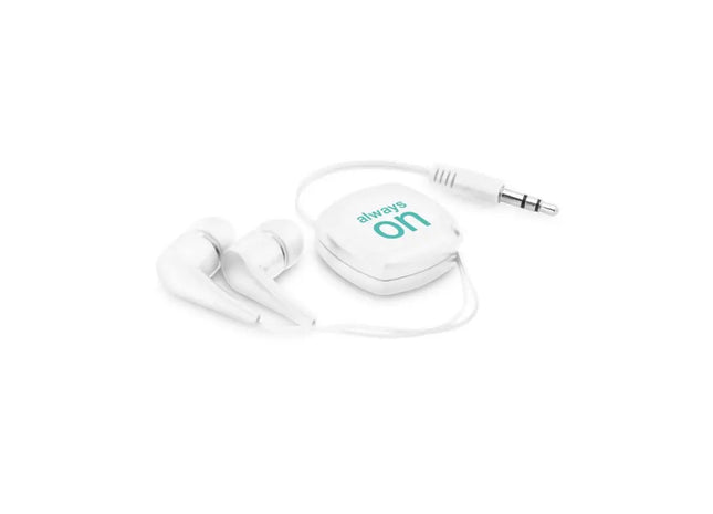 PINEL Ausziehbare Kabel-Kopfhörer - Reinweiß TK Gruppe® Grosshandel 