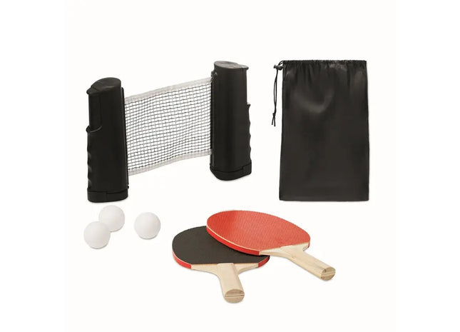 PING PONG Tischtennis-Set in Schwarz Komplettset für Freizeit & Wettkampf TK Gruppe® Grosshandel 