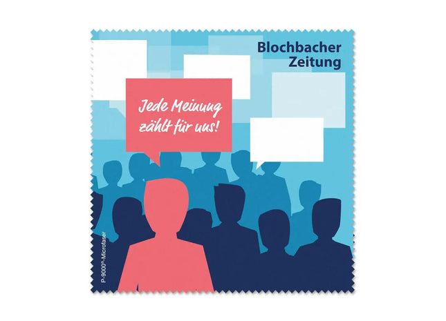 POLYCLEAN Brillenputztuch 18x18 cm mit Individualisiertem Digitaldruck TK Gruppe® Grosshandel 