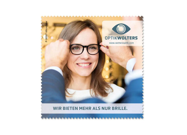 POLYCLEAN Brillenreinigungstuch 15x15 cm mit Digitaldruck TK Gruppe® Grosshandel 