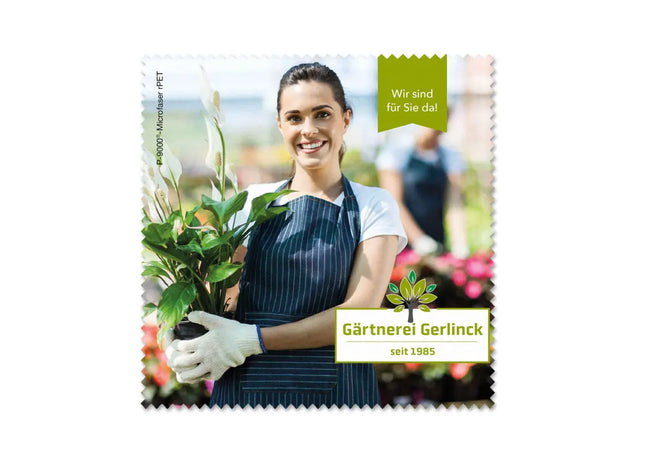 POLYCLEAN rPET Brillenreinigungstuch, 15x15 cm, mit personalisiertem Digitaldruck TK Gruppe® Grosshandel 