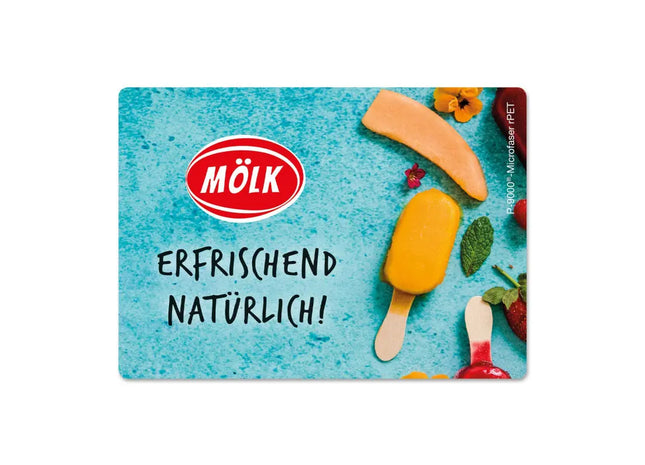 POLYCLEAN rPET Mikrofaser Displaytuch 21x15 cm mit Digitaldruck TK Gruppe® Grosshandel 