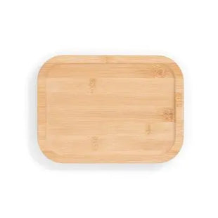 PORTOBELLO Lunchbox - Borosilikatglas mit Bambusdeckel, 1000 ml - Natur, Hermetische Aufbewahrung TK Gruppe® Grosshandel 