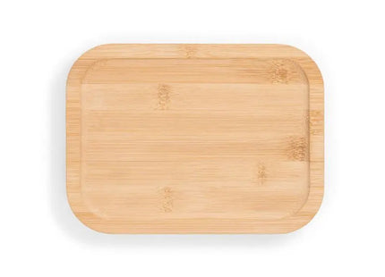 PORTOBELLO Lunchbox Hermetischer Behälter aus Borosilikatglas und Bambusdeckel 1000ml - natur TK Gruppe® Grosshandel 