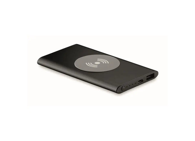 POWER&WIRELESS Schwarz – Ladestation mit Integrierter Powerbank TK Gruppe® Grosshandel 