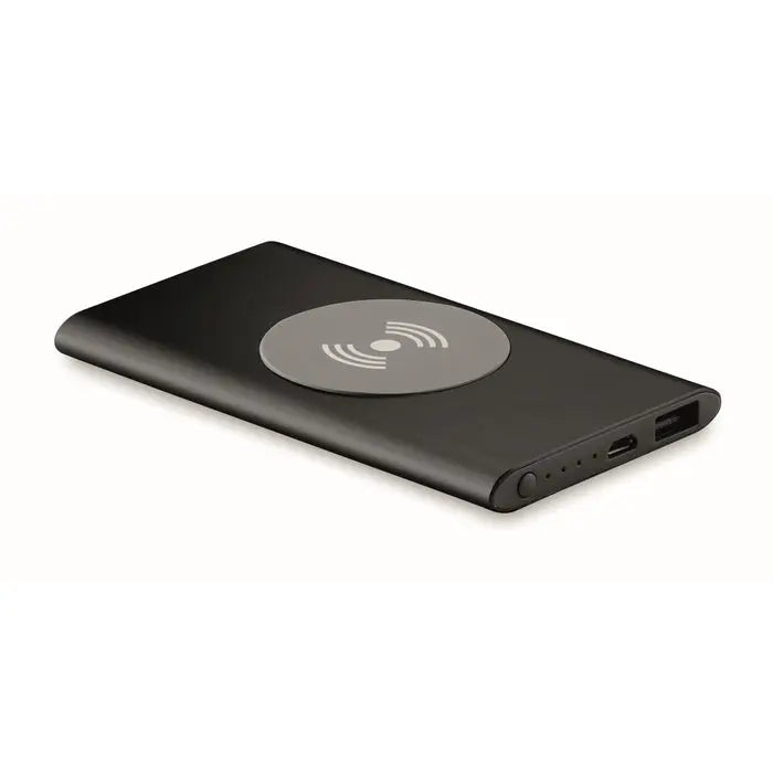 POWER&WIRELESS Schwarz – Ladestation mit Integrierter Powerbank TK Gruppe® Grosshandel