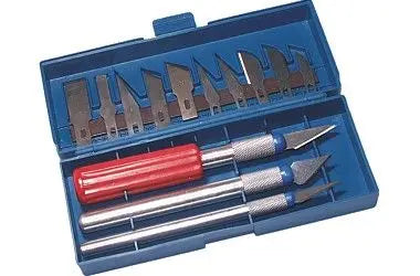 PRAZISION MESSERSATZ: Hochwertiger Präzisionsmesser-Satz | Präzise Schneidewerkzeuge für Handwerksprojekte | Präzisionswerkzeug-Set für präzises Schneiden TK Gruppe® Grosshandel 