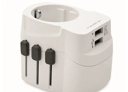 PRO Light USB 3-poliger Reiseadapter mit USB-Anschluss - Weiß TK Gruppe® Grosshandel 