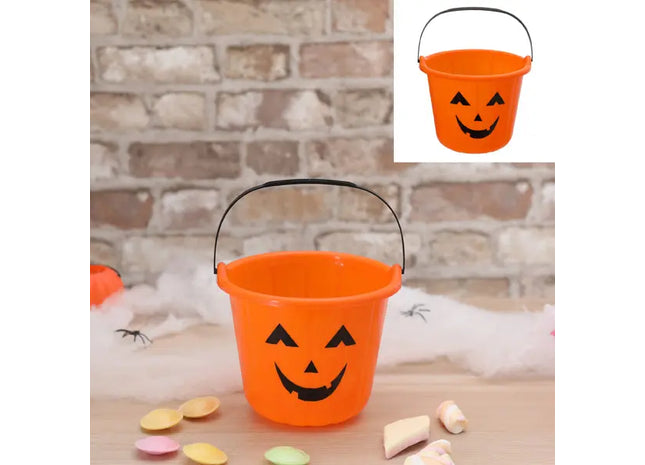 PROMOTION Spukiger Halloween-Sammelbehälter, ca. 17x15x17cm - Perfekt für Süßigkeiten und Leckereien TK Gruppe® Grosshandel 
