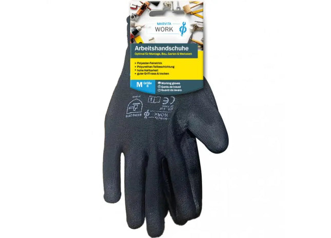 Durable Polyester/PU Work Gloves M-XL - Protective Handwear for Various Tasks TK Gruppe® Grosshandel 
