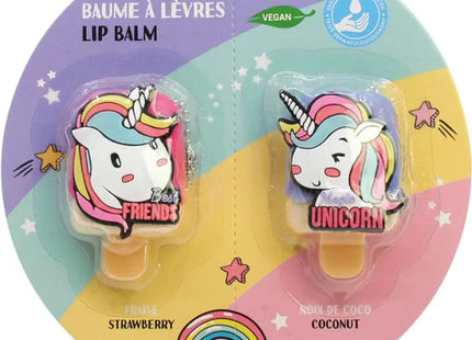 PUCKER POP Einhorn Lippenbalsam, 2er-Set auf Karte – Magisch & Pflegend TK Gruppe® Grosshandel 