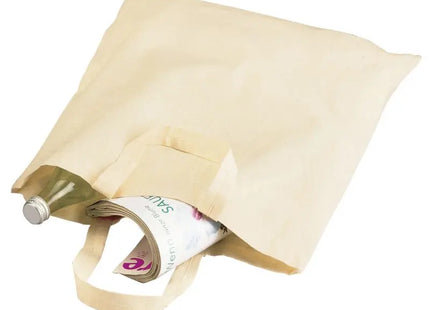 PURE Beige Baumwolltasche, Schlicht & Funktionell TK Gruppe® Grosshandel 