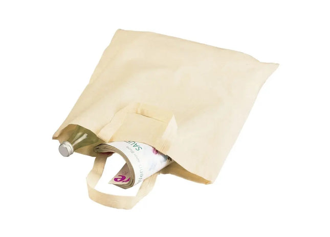 PURE Beige Baumwolltasche, Schlicht & Funktionell TK Gruppe® Grosshandel 