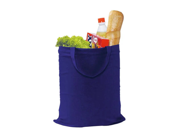 PURE Blaue Baumwolltasche, Leicht & Praktisch, Öko-Stilvoll TK Gruppe® Grosshandel 