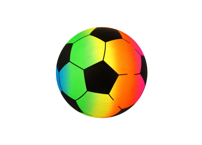 PVC-Ball 23 cm, 80 g – Regenbogen-Fußball, bunt und langlebig TK Gruppe® Grosshandel 