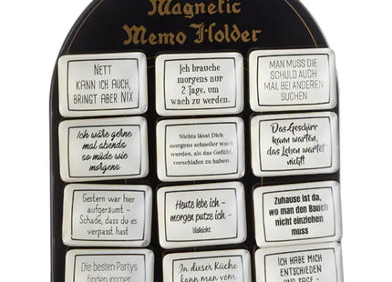 Packung mit 12 dekorativen Magneten mit inspirierenden Sprüchen, ca. 5x7 cm – Ideal für Pinnwand TK Gruppe® Grosshandel 