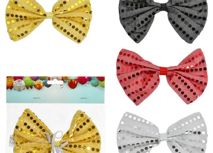 Pailletten-Fliegen-Set, 4er-Pack, Bunte Auswahl, Stilvolle Accessoires für Partys TK Gruppe® Grosshandel 