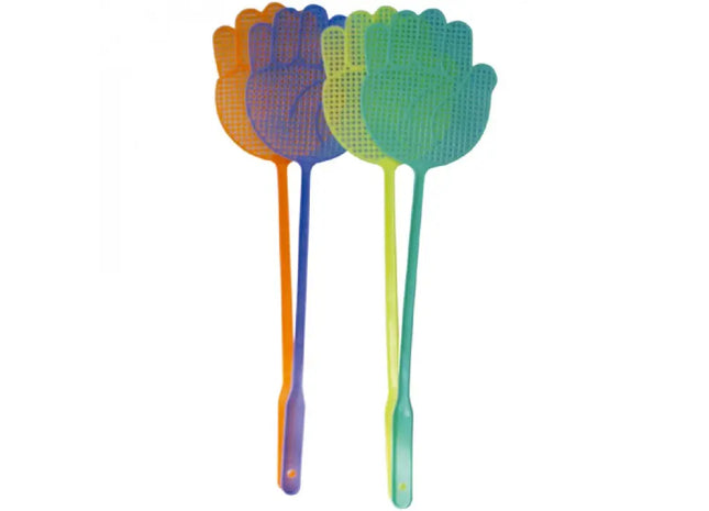 Pair of 2 Handheld Fly Zappers - 47cm Length, Multi-Colored Assortment TK Gruppe® Grosshandel 