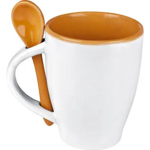 Palermo Keramiktasse in leuchtendem Orange, stilvoll, 250ml TK Gruppe® Grosshandel 