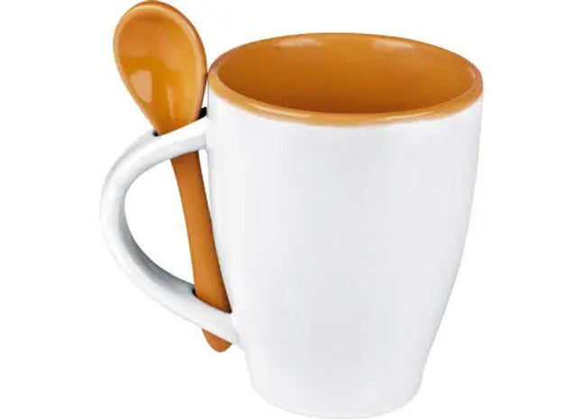 Palermo Keramiktasse in leuchtendem Orange, stilvoll, 250ml TK Gruppe® Grosshandel 