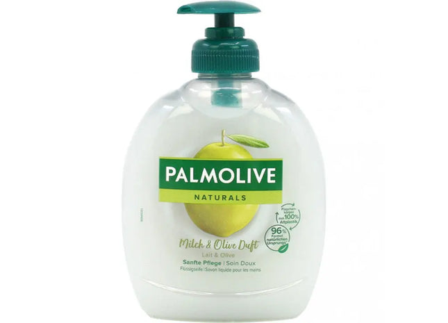 Palmolive Olivenmilch Flüssigseife 300ml, Feuchtigkeitsspendende Reinigung TK Gruppe® Grosshandel 
