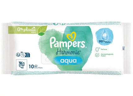 Pampers Aqua Pure Feuchttücher, 10er Pack - Sanft & Natürlich für Babypflege TK Gruppe® Grosshandel 
