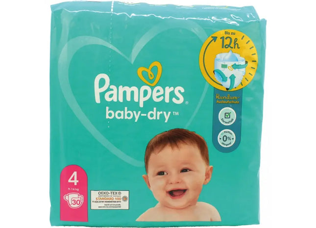 Pampers Baby Dry Diapers, Size 4 Maxi (9-14kg) - Superior Overnight Leak Protection, Bulk Pack TK Gruppe® Grosshandel 