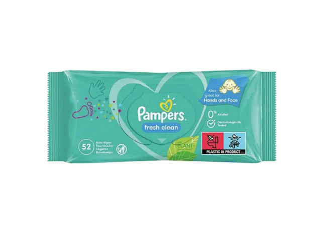 Pampers Fresh Clean Feuchttücher 52 Stück, Sanfte Reinigung TK Gruppe® Grosshandel 