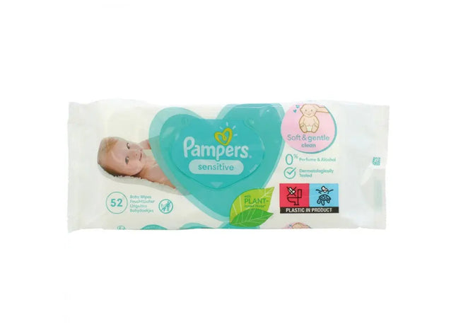 Pampers Sensitive Baby Wipes, 52 Count - Gentle Cleansing for Delicate Skin TK Gruppe® Grosshandel 