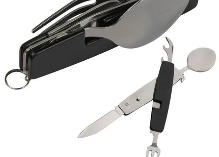 Pamplona Campingbesteck in Schwarz - Robust & Vielseitig für Outdoor-Abenteuer TK Gruppe® Grosshandel 
