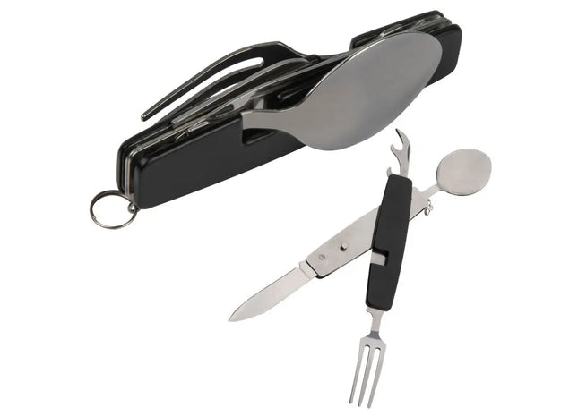Pamplona Campingbesteck in Schwarz - Robust & Vielseitig für Outdoor-Abenteuer TK Gruppe® Grosshandel 