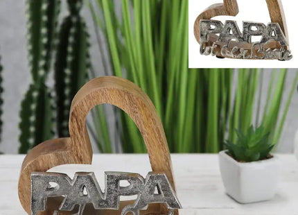 Papa ist der Beste - Dekoratives Herz, ideales Geschenk, 15cm Höhe TK Gruppe® Grosshandel 