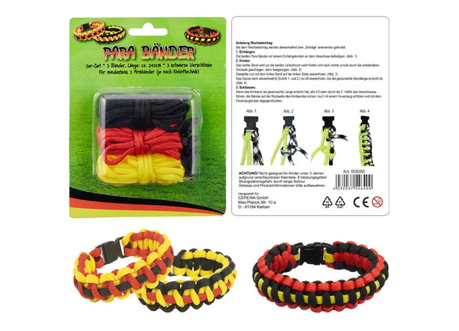 Para Bänder im Deutschland-Design – Buntes 3er Set für Veranstaltungen TK Gruppe® Grosshandel 
