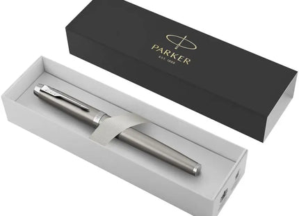 Parker IM Tintenroller in Silber mit blauer Mine – Elegantes Schreibgerät TK Gruppe® Grosshandel 