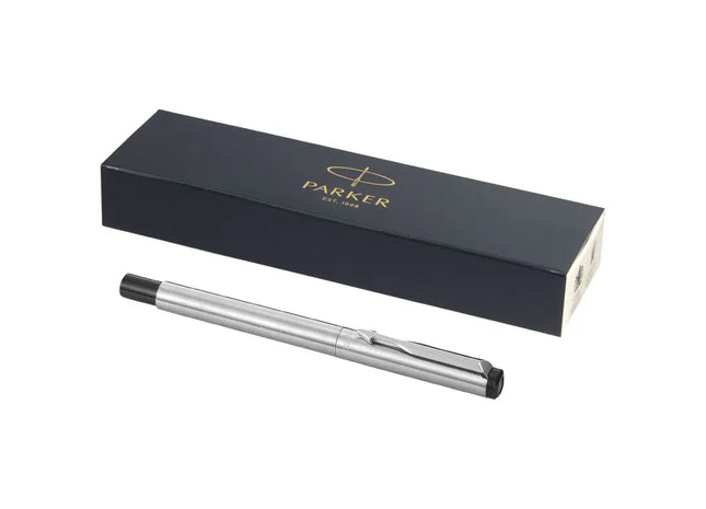 Parker Vector Tintenroller in Silber mit Schwarzer Mine – Elegantes Schreibgerät TK Gruppe® Grosshandel 