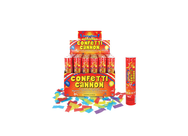 Party-Konfetti-Kanone, 20cm - Bunter Papier-Konfetti-Shooter für Feste TK Gruppe® Grosshandel 