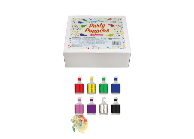 Party-Popper 8 Gemischte Farben Holo - Konfetti-Kanonen Für Feiern TK Gruppe® Grosshandel 