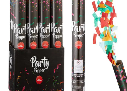 Party Popper Klassik, groß, 40 cm - Perfekte Konfetti-Kanone für Feiern & Events TK Gruppe® Grosshandel 